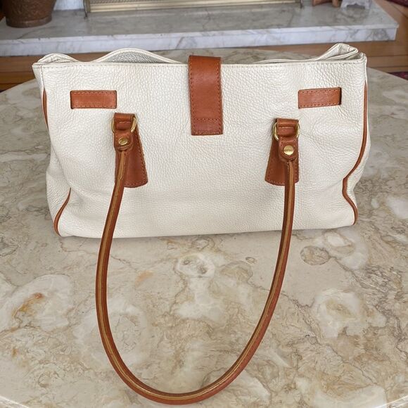 Valentina Two-Tone Genuine Leather Satchel Shoulder Bag Made in Italy - Picture 5 of 14